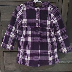 Old Navy 3T Purple Plaid Button Down Jacket